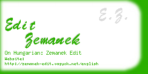 edit zemanek business card